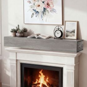 60  Rustic Wood Fireplace Mantel,Wall-Mounted & Floating Shelf For Home Decor