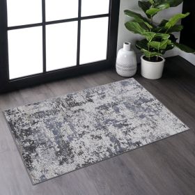 PAYAS  2X3 Grey  Denim  Abstract Doormat Rug
