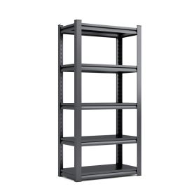 63 H  5 Tier Metal Shelves For Storage Garage Shelving 2000LBS Heavy Duty Storage Shelves Adjustable Garage Shelf Industrial Shelving Unit Storage Uti