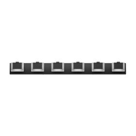 LED Black Modern Vanity Light 6 Light Matte Black Bathroom Vanity Lights Acrylic Bathroom Vanity Lights Fixtures