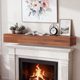 72  Rustic Wood Fireplace Mantel,Wall-Mounted & Floating Shelf For Home Decor (Option: Light Brown)